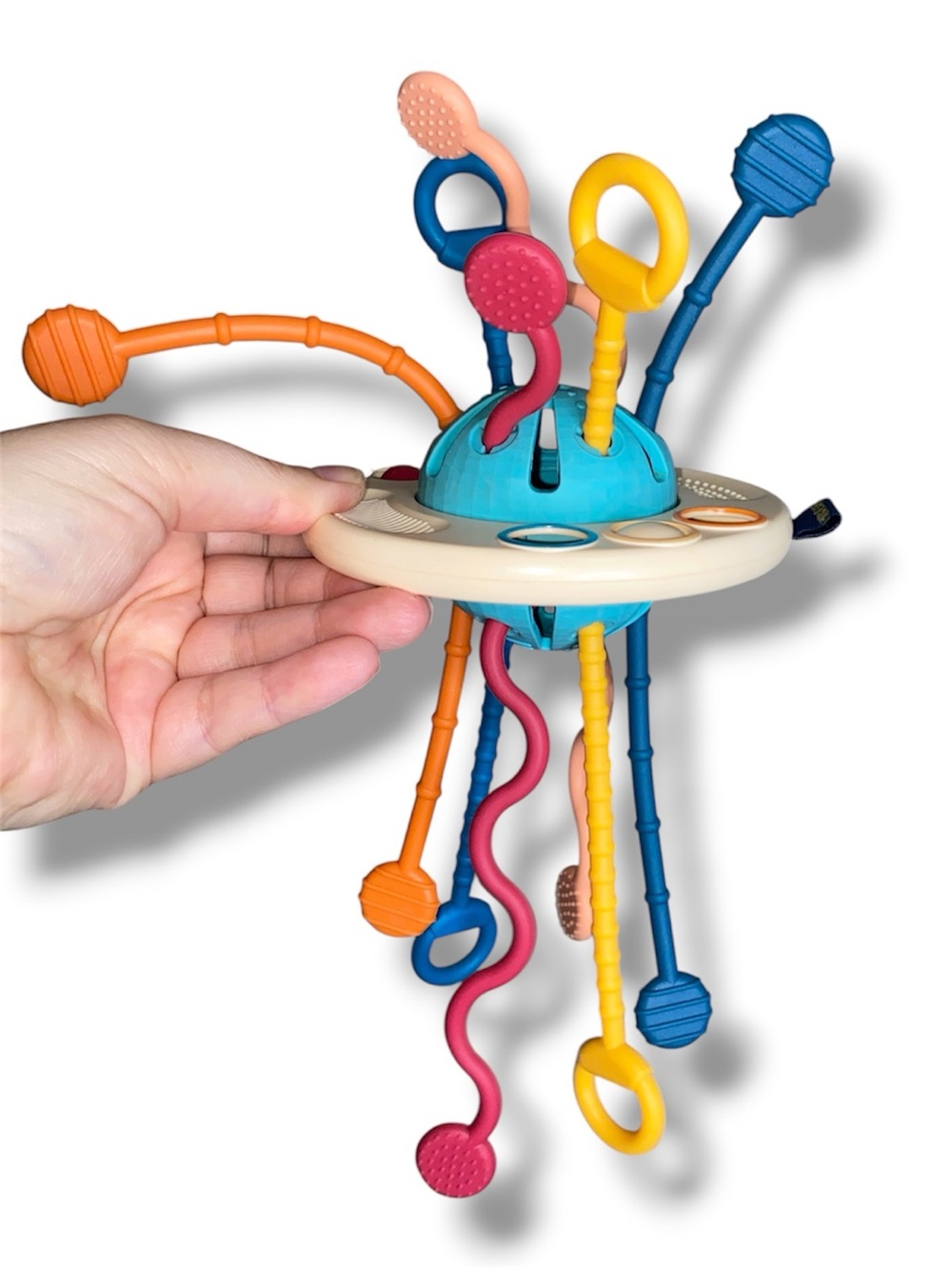 Montessori Pull UFO Baby Teether Toy sensory